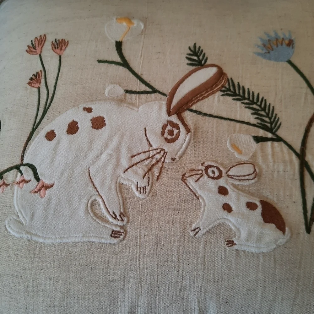 Threshold Mommy & Baby Bunny Rabbit Decorative Pillow